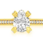 1.00ct Pear Solitaire - Diamond Engagement Ring - All Natural