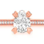 1.00ct Pear Solitaire - Diamond Engagement Ring - All Natural